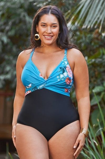 Floral Wrap Belly hide swimsuits