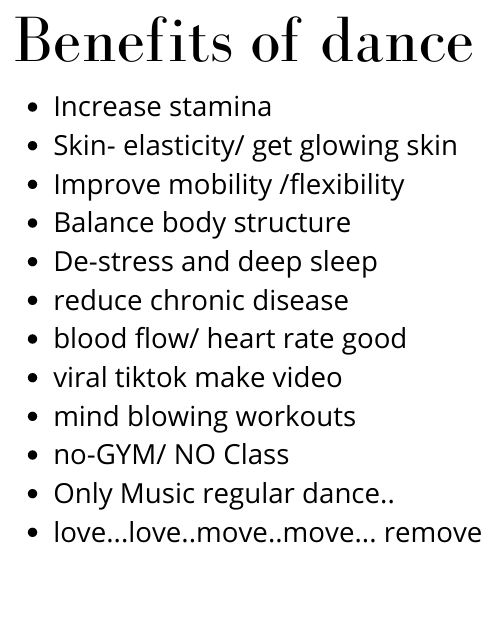 Benefits of dance to Weightloss