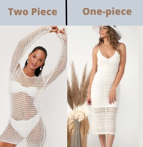 Two Piece Vs One Piece shapewear under crochet dresses