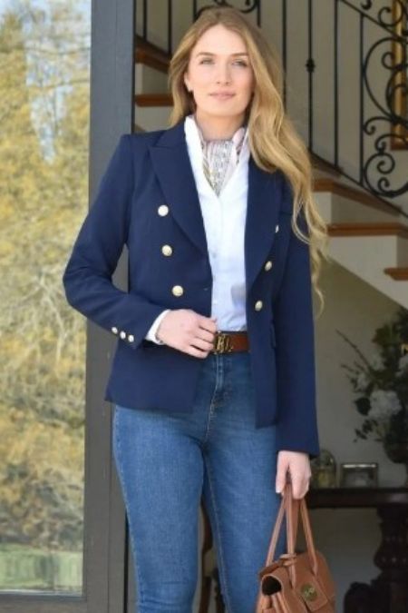 Blue Jeans and Blue Blazer