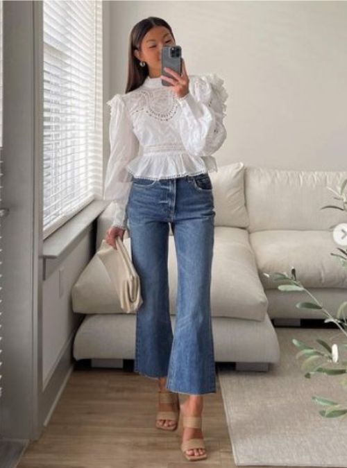 High waisted flare Jeans