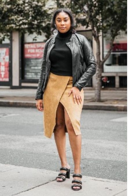 Leather Jackets with Front cut Skirt