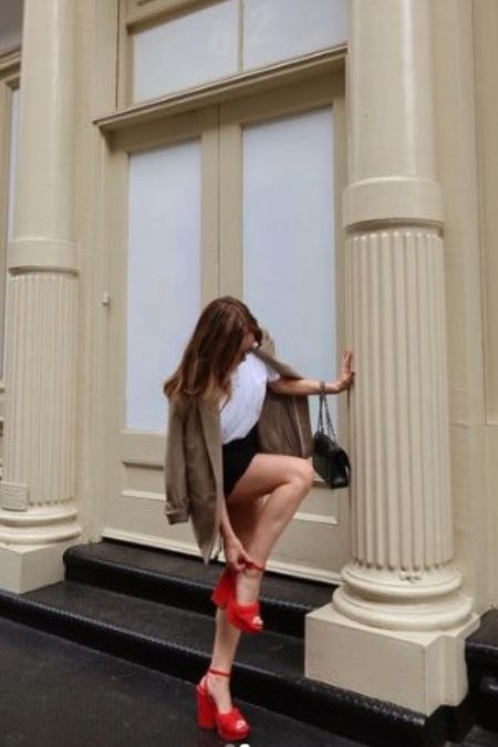 Red Heels and Blazer