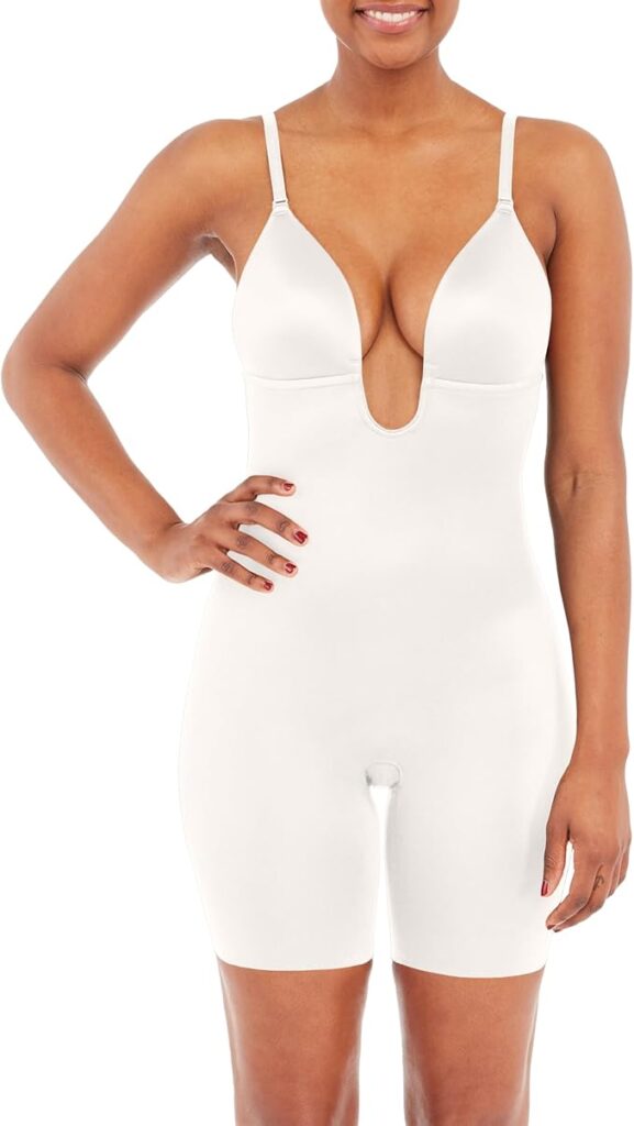 11 best Shapewear for backless dresses in 2025 8 Suit Your Fancy Shaping Plunge Low-Back Mid-Thigh Bodysuit