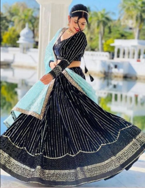 Crop top with long skirt or Lehenga