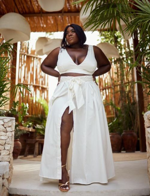 Plus size Bralette with Long Skirt