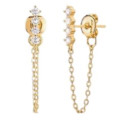 LOYATA Chain Studs Earrings Gold 14K Gold Filled - Slimtoslim