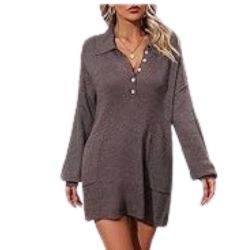 SALENT Womens Oversized Sweater Dress - slimtoslim