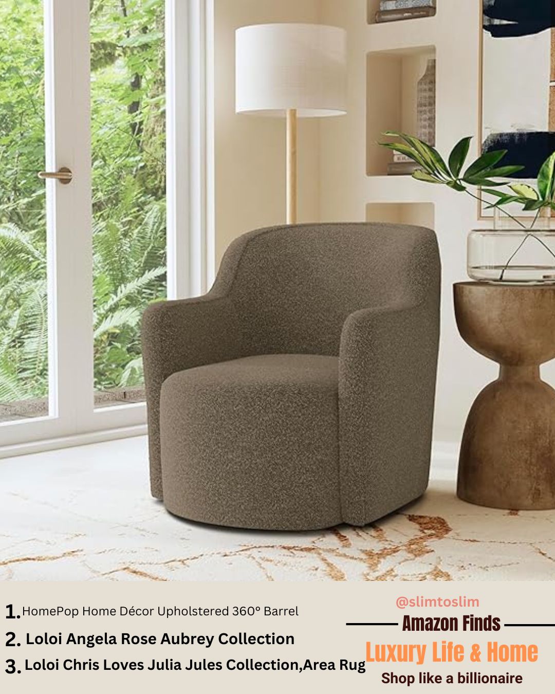 HomePop Home Décor Upholstered Barrel