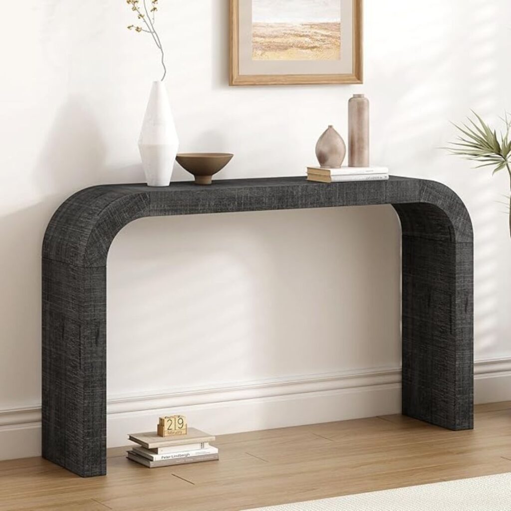 Merax Narrow Entryway Table Rustic Black an Blue Sets