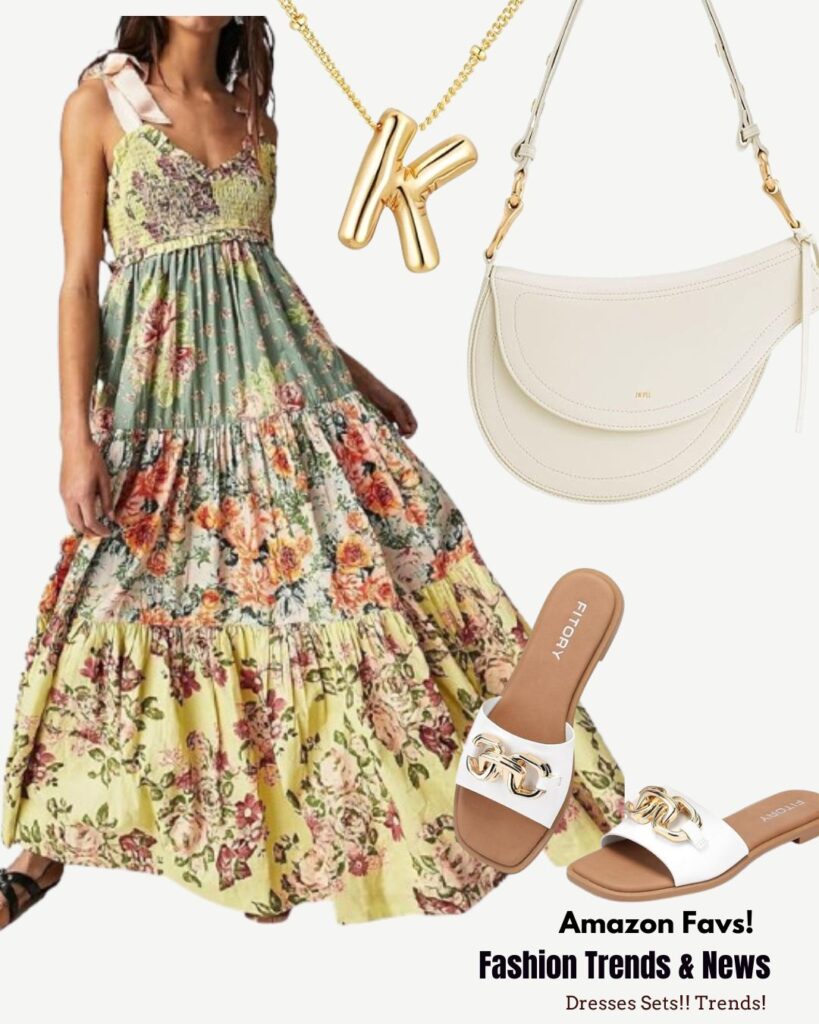 Floral Maxi Dress Chic Accessories
