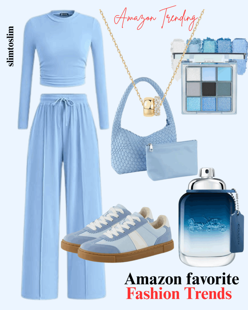 Cool Blue Amazon Favorites – Trending Fashion Set