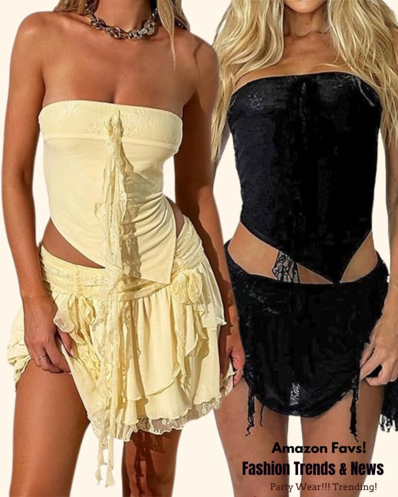 Latest Party Wear Obsession Strapless Corsets Asymmetrical Skirts