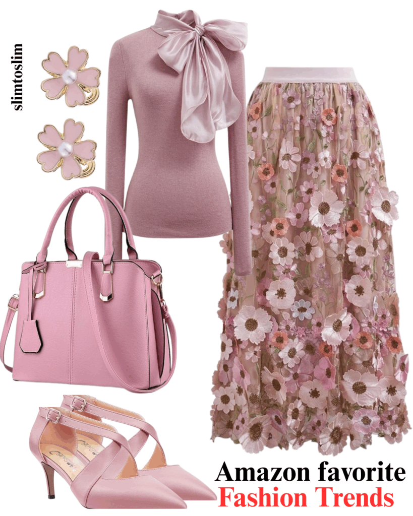 Pink Petal Perfection A Floral Fashion Ensemble