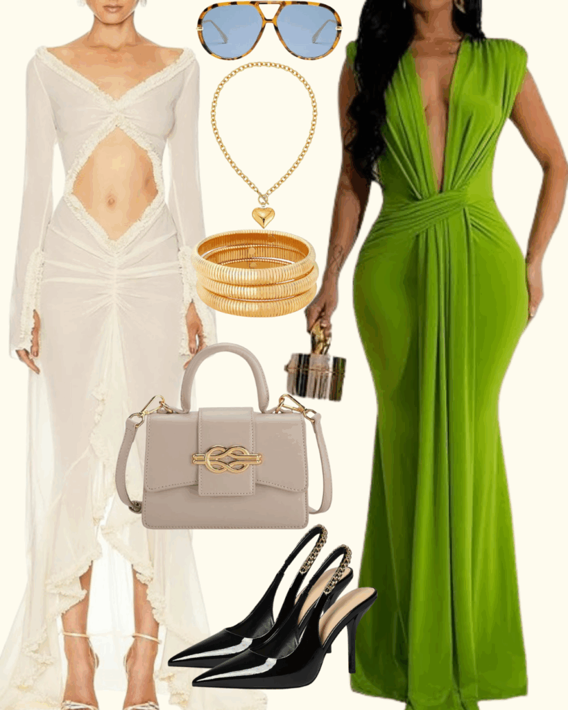 Chic Evening Wear and Accessories
