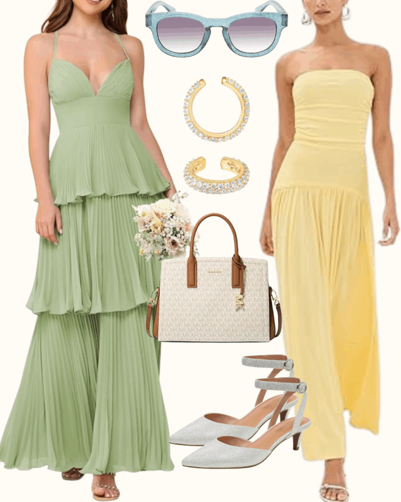 Spring-Wedding-Guest-Outfit-Inspiration-Pastel-Dresses-Chic-Accessories-Elegant-Heels