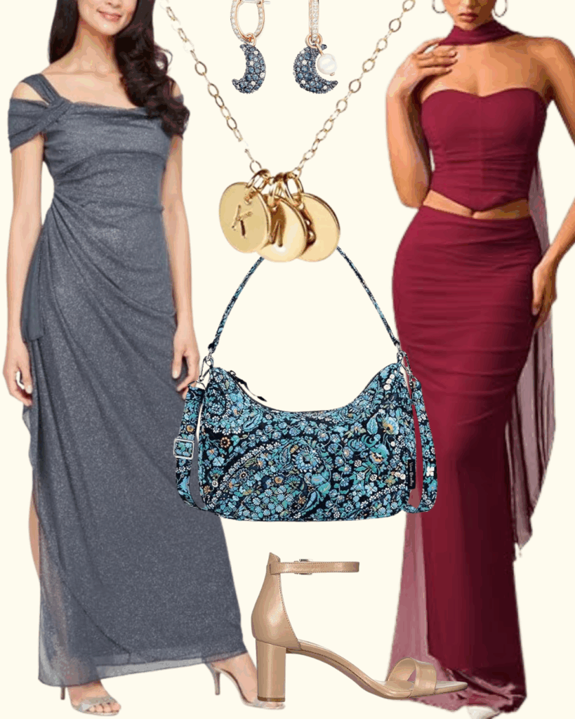 Evenings Women's Long Cold Shoulder Dress