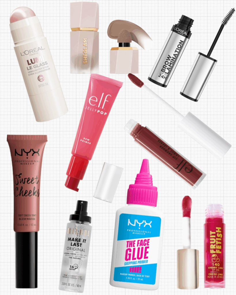 Primers, Brow Gel, Contour, Blush, Lip Gloss, Lip Oil and Highlighter